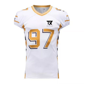 Maillot de football américain de qualité supérieure, cousu, personnalisé avec logo couleur, séchage rapide, léger, confortable, nouvelle arrivée - Product Image 1