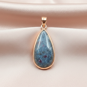 <b>Top</b> Quality Ruby Kyanite Teardrop Pendant 925 Sterling Silver Handmade Gemstone Jewelry <b>Rose</b> Gold Yellow Gold Plated Gift Women - Product Image 2