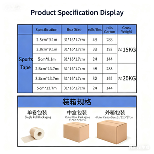 OEM tùy chỉnh bao bì Rayon Chất liệu dính đóng đai băng cứng nhắc thể thao băng cho thể thao chấn thương - Product Image 6