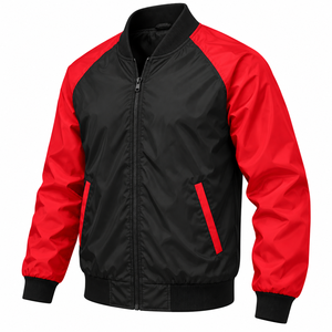 Veste coupe-vent pour homme avec logo personnalisé, style chic Y2K, streetwear, manches raglan, veste bomber, vêtements d'extérieur de mode haut de gamme pour homme - Product Image 5