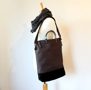 Leather <b>Canvas</b> <b>Tote</b> Bag Vintage Style Shoulder Handbag Open Embroidery Waterproof Customizable Women's Travel Work Shopping - Product Image 2