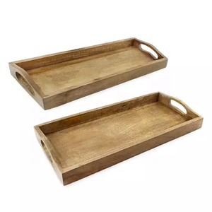 Bandeja de Servir de Bambú Rectangular, Diseño Minimalista Sólido, Plato para Servir Alimentos y Bebidas, Apto para Lavavajillas, Juego de Cubiertos Ecológico - Product Image 5