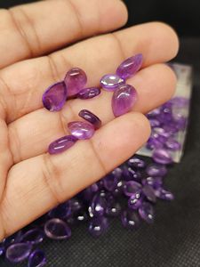 Piedras Preciosas de Amatista Natural, Lote de Piedras Preciosas Naturales, Personalización de Tamaños y Formas, Piedras Preciosas Sueltas Naturales en Forma de Pera - Product Image 3