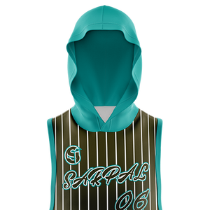 Haut à capuche sans manches Teddy Fleece en satin uni, coupe régulière, broderie frontale, en polyester, vente en gros, pour l'hiver - Product Image 2