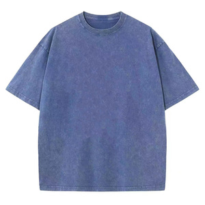 เสื้อยืดผู้ชายแบรนด์แฟชั่นไฮสตรีท ล้างสีแบบแอซิด แขนสั้น เนื้อผ้าหนา สำหรับฤดูใบไม้ผลิและฤดูร้อน - Product Image 4