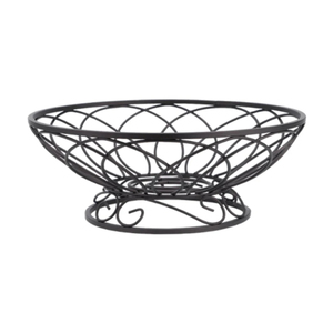 Modern Metal Fruit <b>Basket</b> With Pedestal Base Decorative Iron Wire Fruit Bowl For Kitchen & Dining <b>Table</b> Vegetable & Snack Stand - Product Image 1