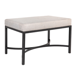 Modern Fabric Ottoman With Iron Frame And <b>Foam</b> Padding For Living Room Furniture - Product Image 2