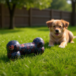 Jouet à mâcher pour animaux de compagnie Yommy, os de 16,5 cm en TPR et tissu non tissé pour chien - Product Image 3