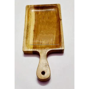 Bandeja de madera maciza Timberline, bandeja moderna de grano Natural para servir té, café, aperitivos, hogar, cafetería, oficina, Hotel para bodas - Product Image 2