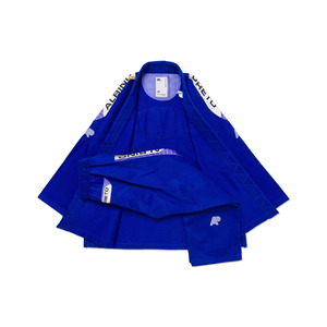 Kimono de BJJ Azul 100% Algodón, Corte Regular, para Hombre Adulto, Ropa de Artes Marciales, Impresión por Transferencia de Calor, Logotipo en la Manga Izquierda - Product Image 4