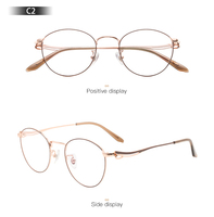 Gafas Ópticas Redondas Minimalistas de Semi-titanio Vintage, Ligeras, para Uso Diario, Suministro OEM ODM