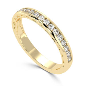 AJRETAIL 0.31 Carat G Color VS1 Clarity Rose-Gold 14KT Gold Eternity Band <b>Ring</b> 0.83g Fine Jewelry Stunning Studded Brilliant Cut - Product Image 4