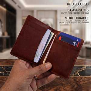 Custom Minimalist Genuine Leather <b>Card</b> <b>Holder</b> RFID Blocking <b>Credit</b> <b>Card</b> Case Men's Front Pocket Wallet LNCR-0014 - Product Image 2