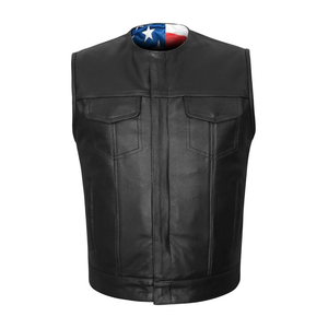 Nuevo Chaleco de Cuero de Alta Calidad para Hombre, Diseño Personalizado, Color Personalizado, Chaleco de Cuero de Primera Calidad Antiarrugas para Invierno - Product Image 1