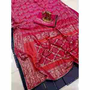 ผ้าทอลายดอกฮาร์โคลีซาริผ้าไหมแบบไม่เย็บริมผ้าทอลายแฟนซี - Product Image 1