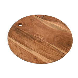 Tabla de Cortar Redonda de Madera de la Mejor Calidad con Ranura para Jugo, Antideslizante, para Uso Doméstico y en Restaurantes - Product Image 2
