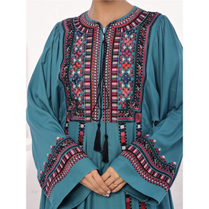 <b>Abaya</b> Best Quality Casual Button Embroidery <b>Abaya</b> for Women Memory Fabric Customized Sizes Colors 100% Polyester Eco-Friendly - Product Image 4