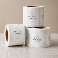 Étiquettes en papier synthétique imprimées sur mesure en usine, rouleaux d'autocollants adhésifs imperméables pour l'emballage alimentaire