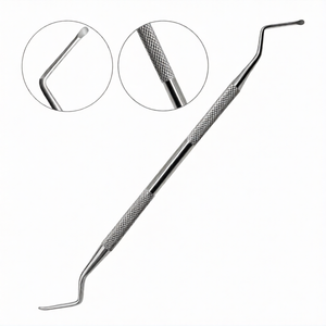 Curette osseuse Lucas # Cuillère manuelle en acier inoxydable de 2,4 mm à double extrémité pour instrument chirurgical dentaire, élimination osseuse et curettage - Product Image 2
