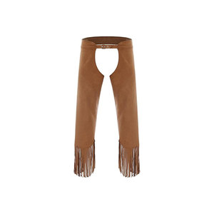 Pantalones Ecuestres de Cuero con Panel de Mezclilla y Detalles de Cremallera para Montar a Caballo - Product Image 2