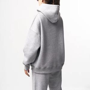 Ensemble de survêtement personnalisé 2 pièces pour femme, couleur unie, veste décontractée à capuche, pull à manches longues, ensemble deux pièces - Product Image 3