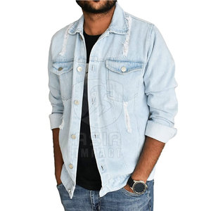 High Quality Men Jeans Jacket Custom Fit Casual Wear Trendy Outerwear with <b>Button</b> Front Winter Jacket - Product Image 3