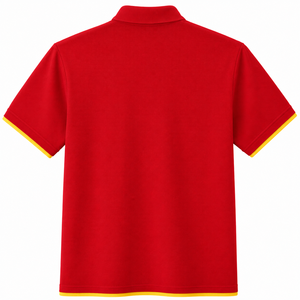 Camisa Polo Personalizada para Hombre con Ribete Rojo y Amarillo, Manga Corta, Transpirable, de Secado Rápido, con Bolsillo, Ropa de Golf, Corte Atlético, Algodón, para Verano, Venta al Por Mayor - Product Image 2