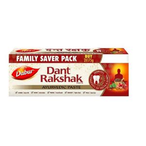 Dabur Dant Rakshak Pack of 2 175g 2 Regular price Dabur Dant Rakshak Ayurvedic Toothpaste Strong Teeth Healthy Gums - Product Image 1