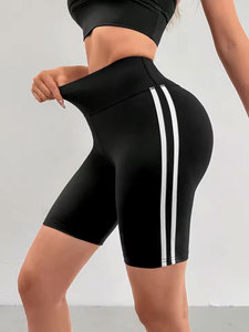 Yoga Shorts Pants with Flamingo Pattern on the Sides High Waist <b>Tummy</b> <b>Control</b> Cotton Blend Fleece Gym Fitness Leggings for Women - Product Image 2