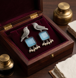 DIVYORO SKY BLUE BIRD DANGLES - Product Image 2