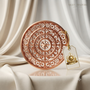 Rose Gold Concentric Swirl Round Metal <b>Trivet</b> Heat Resistant Hot Pot Holder Table Mat Kitchen Dining Stand - Product Image 1
