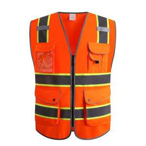 Chaleco de Seguridad Reflectante Transpirable de Alta Visibilidad para Hombres, Trabajo Pesado en Carretera, con Bolsillos para Herramientas - Product Image 3