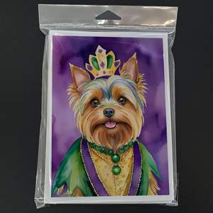 Yorkshire Terrier King Mardi Gras การ์ด A7แปลกๆ8ใบพร้อมซองการ์ดอวยพรขนาด5x7 - Product Image 3