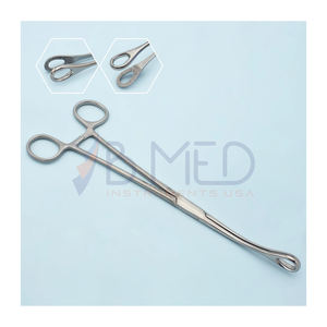 Forceps à éponges Foerster Ballenger 9.5 courbés dentelés, instruments chirurgicaux de qualité OR pour la gynécologie et l'obstétrique - Product Image 1