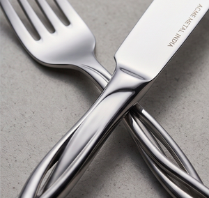 Twisted <b>Ribbon</b> Mirror Stainless Steel Flatware Set High Mirror Polish Dishwasher Safe For <b>Wedding</b> Dinnerware And Restaurant - Product Image 3