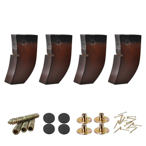 Walnut Finish Solid Wood Heavy Duty Furniture <b>Legs</b> with Easy Installation for Couch <b>Chair</b> Cabinet Bedroom Furniture Design - Product Image 3