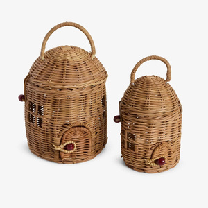 Top Selling Natural Rattan <b>Wicker</b> Mushroom Shaped Storage <b>Basket</b> Unique Design Baby Nursery Fairy House Collection - Product Image 2