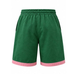 Pantalones Cortos Bermuda para Hombre, Color Rosa Verde, Sólidos, Casuales, Ecológicos, Transpirables y Anti-UV, Cintura Elástica, Corte Medio, Algodón - Product Image 3