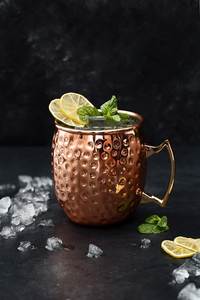 Copper Moscow mule mug set for elegant weekend party hosting hammered finish metal <b>cups</b> durable <b>reusable</b> cocktail serving mugs - Product Image 3