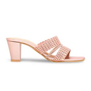 Pink Heeled Formal <b>Sandal</b> FR8181 - Product Image 3