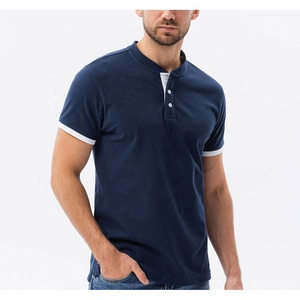 Oversize Vintage manga corta hombres 100% algodón para Polo camiseta poliéster transpirable con estampado de logotipo a rayas Casual Golf Wear - Product Image 4