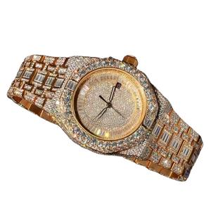 Nueva tendencia de moda oro Ap reloj de cuarzo Vvs reloj de diamante Natural Bling Hip Hop Iced Out Moissanite reloj Relojes De Diamante - Product Image 2