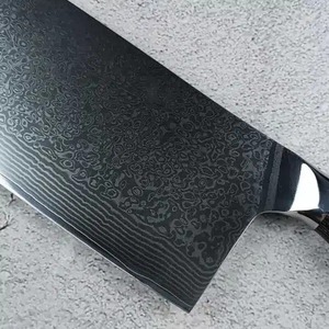 Couteau à hacher artisanal en acier Damas forgé sur mesure avec manche en bois, écologique, lame de 6 à 7,9 pouces, ambidextre - Product Image 3