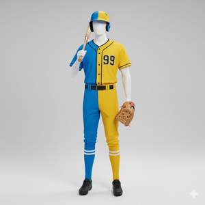 Uniforme de Béisbol Profesional Personalizado, Transpirable, de Secado Rápido, Impreso, 100% Poliéster, Logotipo Personalizado, Duradero y Cómodo - Product Image 6