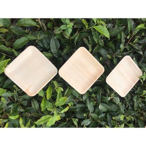 Square Palm Leaf Eco-Friendly Biodegradable <b>Disposable</b> <b>Plates</b> Reusable Compostable Dishwasher Safe Freezer Safe Set 3 Sizes - Product Image 3