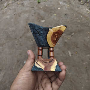 Premium Natural Wooden And Resin Incense Holder Home Decoration Tableware Wooden Resin Bakhoor Incense Burner Traditional tool - Product Image 5