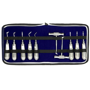 Juego de microelevadores de raíces de acero inoxidable alemán, premium, rectos, paquete de 6 piezas (0.75mm - 3mm), reutilizables, codificados por colores, Atraumat - Product Image 6