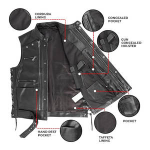 Chaleco de Cuero para Hombre, Diseño Moderno, Precio Económico al por Mayor, Cómodo y Transpirable, Hecho en Pakistán - Product Image 2