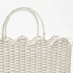 Sac fourre-tout festonné en rotin tressé à la main, panier de courses, sac de plage, panier cadeau, sac de rangement d'été pour la maison, sac à main en fibre – Vente en gros - Product Image 3