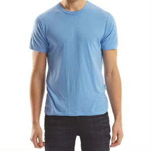 Custom Tshirt Men's 100% Cotton Contrast Trim Tshirt Streetwear Oversized Crewneck Drop Shoulder Heavyweight t <b>Shirt</b> for Men - Product Image 4